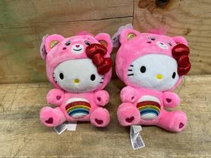 lot 270 image: Hello Kitty - Lot of 2 - Cheer Bear Care Bears Plush Doll