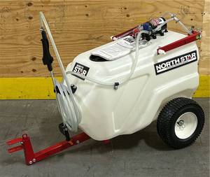 lot 291 image: NorthStar Tow-Behind Trailer Boom Broadcast and Spot Sprayer, 31 Gallon, 2.2 GPM, 12 Volt DC MSRP $479.99
