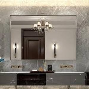 lot 16 image: 48 in. W x 30 in. H Rectangular Aluminum Framed Wall Mount Bathroom Vanity Mirror in Silver Customer Returns See Pictures