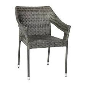lot 20 image: Carnegy Avenue Gray WickerRattan Outdoor Dining Chair Customer Returns See Pictures