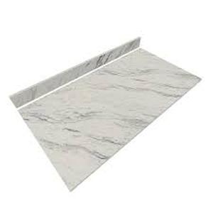 lot 41 image: 4 ft. L x 25 in. D Engineered Composite Countertop in Calcutta Blanc with Satin Finish      Customer Returns See Pictures
