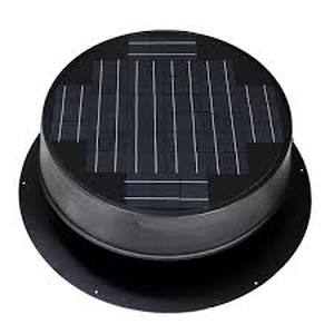 lot 59 image: 35-Watt Black Aluminum Solar Powerd Attic Fan Tile Profile  Customer Returns See Pictures