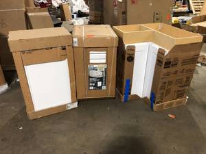 lot 9 image: Lot of Assorted Kitchen Cabinets Various Models and Conditions  Customer Returns See Pictures