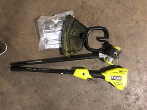 lot 29 image: RYOBI ONE HP 18V Brushless Whisper Series 15 in. Cordless Battery String Trimmer (Tool Only) Used Good Customer Returns See Pictures