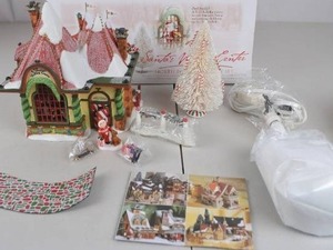 lot 12 image: Department 56 North Pole Series Santas Visiting Center Christmas Village Set