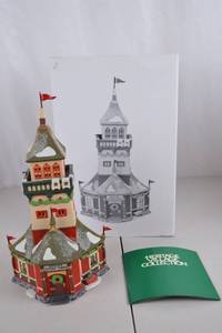 lot 49 image: Heritage Village Dept 56 Santas Lookout Tower, North Pole Series