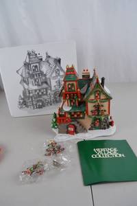 lot 50 image: Dept 56 Glass Ornament Works North Pole Series w Box & Accessories