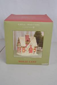lot 73 image: Department 56 Holly Lane House Christmas Village Decor