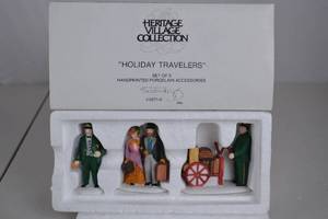 lot 82 image: Heritage Village Collection Holiday Travelers Porcelain Figurine Set of 3