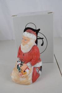 lot A-113 image: Fenton Handpainted Santa Figurine, Limited Edition, 8 Inches