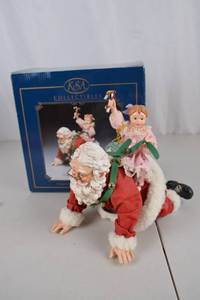 lot 118 image: KSA Collectibles Grandpa Santas Piggy-Back Limited Edition Figurine
