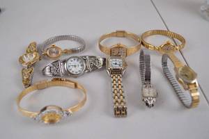lot 140 image: Vintage Ladies Wristwatch Collection - Mixed Styles & Metals