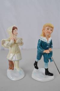 lot 158 image: Department 56 Porcelain Boy and Girl Figurines - Set of 2