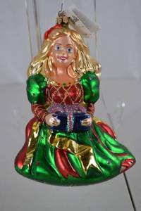 lot A-160 image: 1997 Christopher Radko Barbie Christmas Ornament, 6-in Glass Collectible