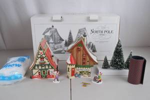 lot 190 image: Department 56 North Pole Series Village Set with Accessories