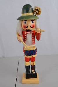 lot 194 image: Wooden Drum Major Nutcracker with Green Hat