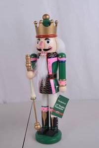 lot 201 image: 15 Inch Handpainted Wooden Christmas Nutcracker Decor