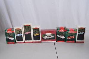 lot 210 image: Hallmark Keepsake Classic American Cars Ornament Lot - 8 Pieces w Boxes