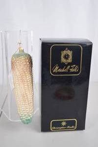lot 234 image: Christopher Radko Marshall Fields Glass Corn Ornament with Box
