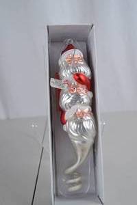 lot 385 image: Department 56 Mercury Glass Santa Ornament