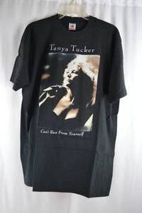 lot 399 image: Tanya Tucker Cant Run From Yourself Tour T-Shirt XL