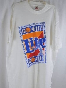 lot 411 image: Fruit of the Loom Miller Lite Basketball T-Shirt XL 1992 Minneapolis