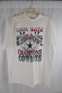 lot 414 image: Dallas Cowboys Super Bowl XXVII Champions T-shirt XL 1993 All Sport