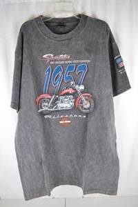 lot 432 image: Harley-Davidson Sportster 1957 Milestone T-Shirt Size Large