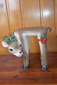 lot 253 image: 12-Inch Christmas Reindeer Stool Holiday Decor