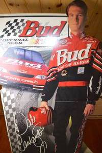 lot 269 image: Budweiser NASCAR Standee and Miller Halloween Get Vamped Standee Lot