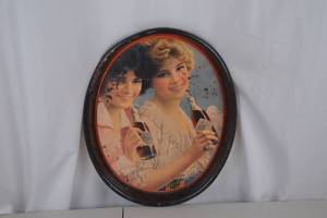 lot 297 image: Vintage Coca-Cola Advertising Tray with Two Women