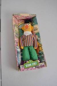 lot 313 image: 1976 Sesame Street Bert Rag Doll by Knickerbocker with Original Box
