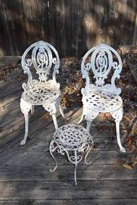 lot 504 image: Vintage Outdoor Metal Furniture