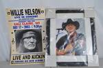 Willie Nelson Signed Framed Photo with 2003 Concert Poster & COA