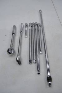 lot 31 image: SK Hand Tool Lot -38 Drive Ratchet and Extension Bar Set (8 Pieces)
