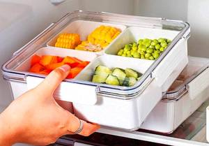 lot 106 image: 3pk Snack Box with Dividers and Lids $44.99 Retail - Brand New