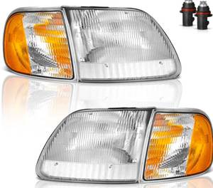 lot 107 image: Weelmoto Headlights for 1997-2003 F150 Ford Expedition $96.98 Retail - Brand New