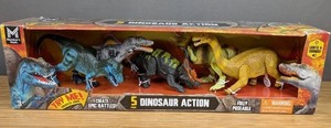 lot 112 image: 5pc Members Mark Dino Action Toys - Brand New