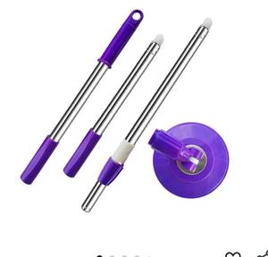 lot 115 image: 3pc Extended Spin Mop Replacement Extends to 60 Purple - Brand New