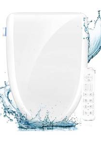 lot 116 image: Bidet Elongated Toilet Seat Heated Toilet with Warm Water and Dryer  $199.99 Retail - Brand New