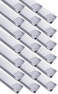 lot 117 image: 20pk 3.3ft V Shape LED Aluminum Channel System $42.99 Retail - Brand New
