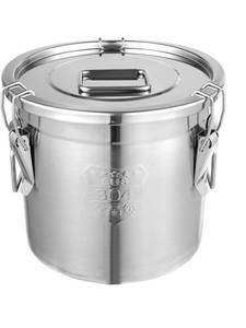 lot 123 image: 3.2 Gallon Metal Container with Lid $61.99 Retail - Brand New