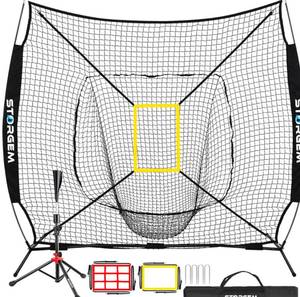 lot 152 image: Storgem Baseball and Softball Practice Net 7ft x 7ft $59.99 Retail - Brand New