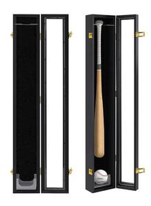 lot 168 image: Baseball Bat Display Case Wall Mounted with Door $62.99 Retail - Brand New