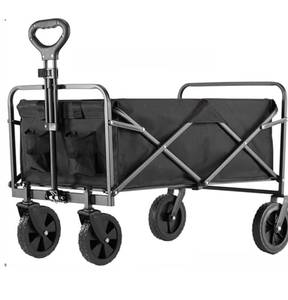 lot 185 image: Heavy Duty Folding Utility Wagon with All Terrain Wheels $49.99 Retail - Brand New