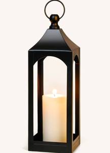 lot 187 image: Modern Farmhouse Decor Lantern No Glass 15.1 H $39.99 Retail - Brand New
