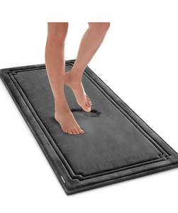 lot 191 image: SoftLux Bath Mat Beige 24 x 58 Runner $64.99 Retail - Brand New