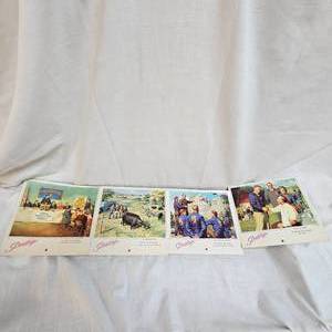 lot 44 image: 1963. 1964, 1965, 1966 Official Trojan FFA Calendars( Excellent Condition)