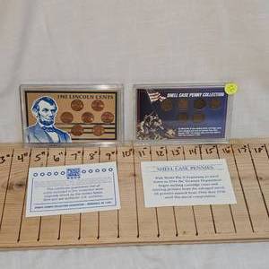lot 52 image: 1982 Lincoln Cents with COA and Shell Case Penny Collection