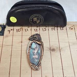 lot 122 image: Franklin Mint Dragon Knife in Zippered Case